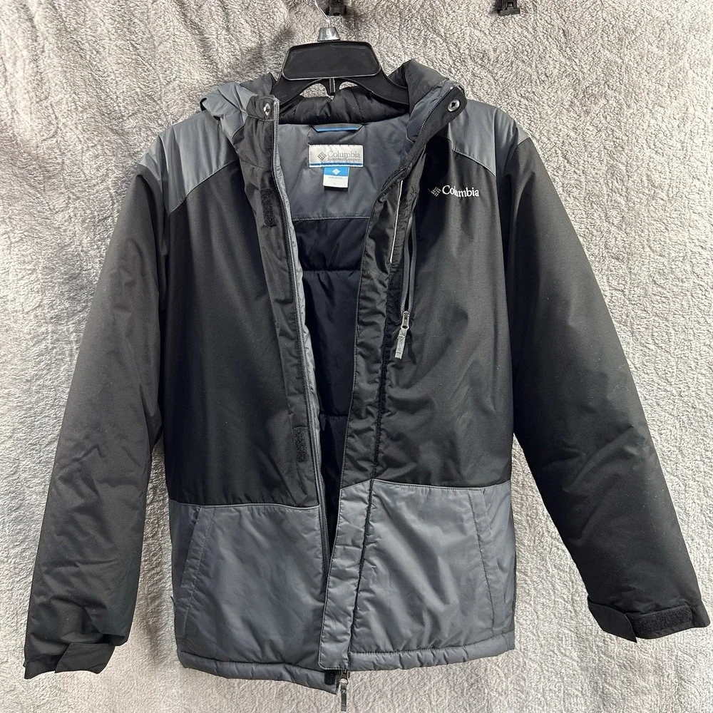 Columbia‎ Boy's Lightning Lift Waterproof Insulated Jacket Black/Grey-Size Large - Picture 5 of 11